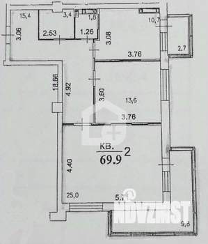 2-к квартира, вторичка, 70м2, 2/18 этаж