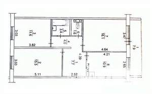 3-к квартира, вторичка, 70м2, 1/5 этаж