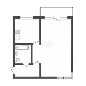 1-к квартира, вторичка, 30м2, 5/5 этаж