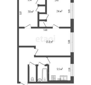 3-к квартира, вторичка, 47м2, 1/5 этаж