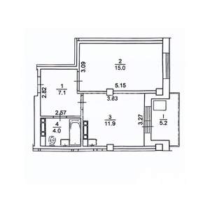 1-к квартира, вторичка, 38м2, 5/17 этаж