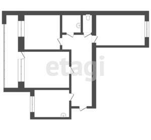 3-к квартира, вторичка, 61м2, 8/9 этаж