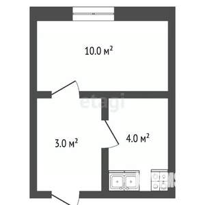 1-к квартира, вторичка, 17м2, 4/5 этаж