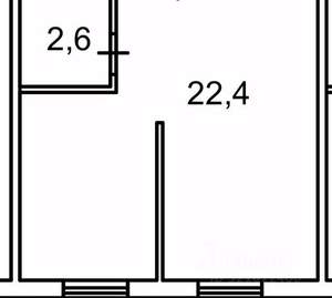 2-к квартира, вторичка, 25м2, 2/2 этаж