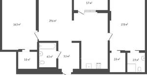 3-к квартира, вторичка, 63м2, 4/5 этаж