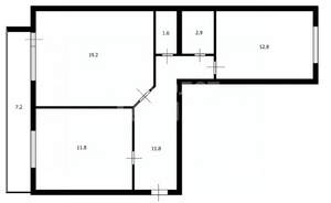3-к квартира, вторичка, 60м2, 4/10 этаж