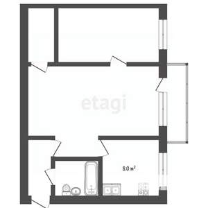 2-к квартира, вторичка, 44м2, 3/5 этаж