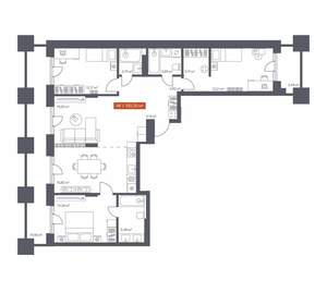 4-к квартира, вторичка, 100м2, 10/30 этаж