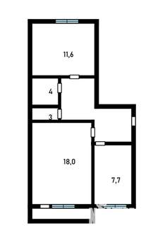 2-к квартира, вторичка, 52м2, 4/6 этаж
