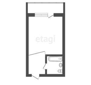 Студия квартира, вторичка, 17м2, 1/6 этаж