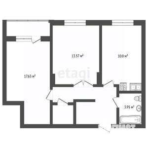 2-к квартира, вторичка, 60м2, 4/10 этаж