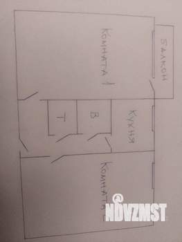 2-к квартира, вторичка, 42м2, 3/5 этаж
