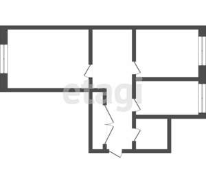 3-к квартира, вторичка, 45м2, 1/2 этаж