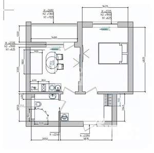 1-к квартира, вторичка, 41м2, 2/8 этаж