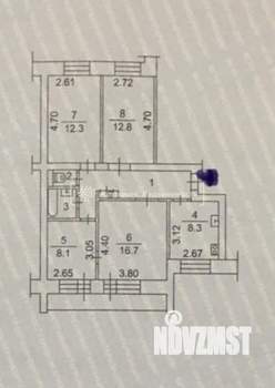 4-к квартира, вторичка, 71м2, 4/9 этаж