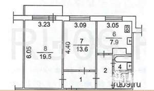 2-к квартира, вторичка, 55м2, 5/9 этаж