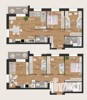 3-к квартира, вторичка, 73м2, 11/17 этаж