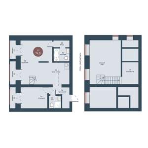 2-к квартира, строящийся дом, 75м2, 1/7 этаж