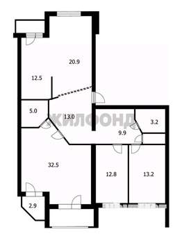 4-к квартира, вторичка, 125м2, 3/9 этаж