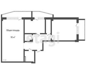 2-к квартира, вторичка, 80м2, 9/11 этаж