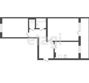2-к квартира, вторичка, 60м2, 5/10 этаж