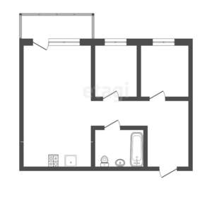2-к квартира, вторичка, 54м2, 1/15 этаж