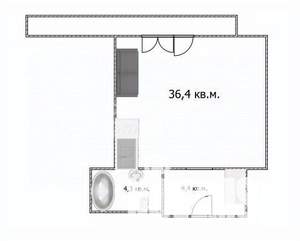 Студия квартира, вторичка, 36м2, 5/9 этаж