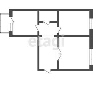 2-к квартира, вторичка, 55м2, 3/4 этаж