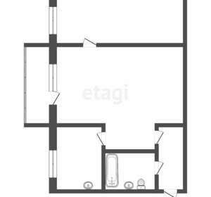 2-к квартира, вторичка, 44м2, 1/5 этаж