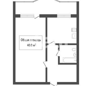 1-к квартира, вторичка, 39м2, 4/10 этаж