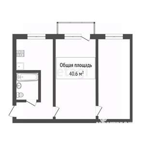 2-к квартира, вторичка, 41м2, 4/4 этаж