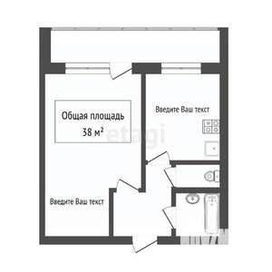 1-к квартира, вторичка, 38м2, 1/10 этаж