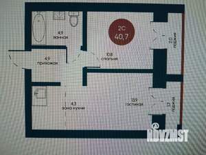 2-к квартира, вторичка, 41м2, 4/7 этаж