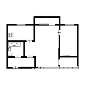 2-к квартира, вторичка, 42м2, 3/4 этаж