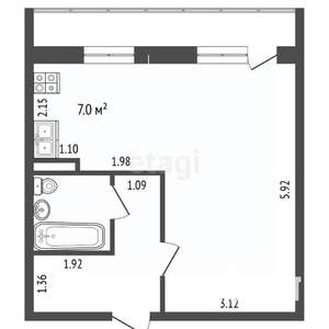 1-к квартира, вторичка, 36м2, 7/10 этаж