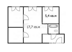 3-к квартира, вторичка, 43м2, 2/5 этаж