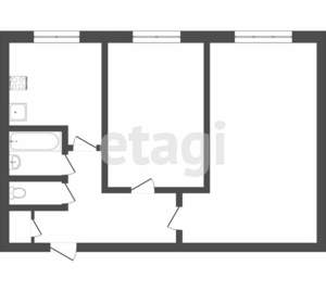 2-к квартира, вторичка, 53м2, 4/5 этаж