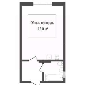 Студия квартира, вторичка, 18м2, 2/4 этаж