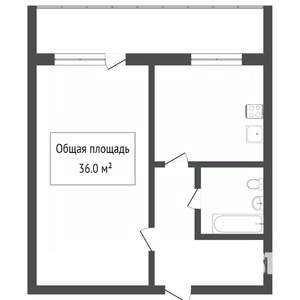 1-к квартира, вторичка, 36м2, 8/10 этаж