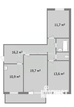3-к квартира, вторичка, 77м2, 5/10 этаж