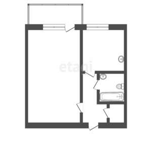 1-к квартира, вторичка, 21м2, 7/9 этаж