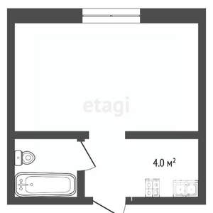 1-к квартира, вторичка, 15м2, 5/5 этаж