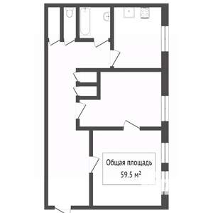 2-к квартира, вторичка, 62м2, 4/5 этаж
