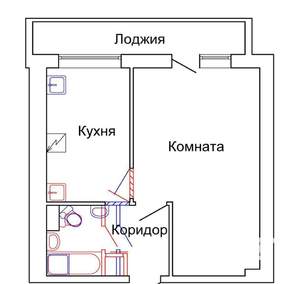 1-к квартира, вторичка, 36м2, 4/10 этаж