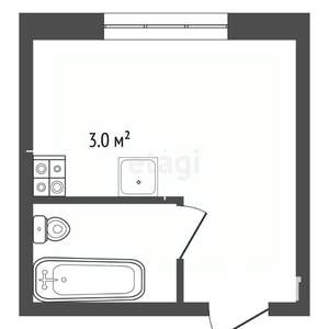 Студия квартира, вторичка, 14м2, 1/9 этаж