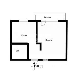 1-к квартира, вторичка, 21м2, 9/9 этаж