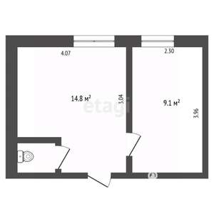 2-к квартира, вторичка, 26м2, 7/9 этаж