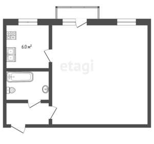 2-к квартира, вторичка, 44м2, 5/5 этаж