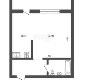 Студия квартира, вторичка, 39м2, 6/6 этаж