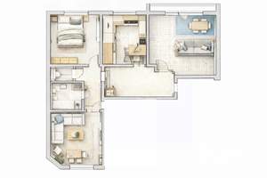 3-к квартира, вторичка, 92м2, 2/6 этаж